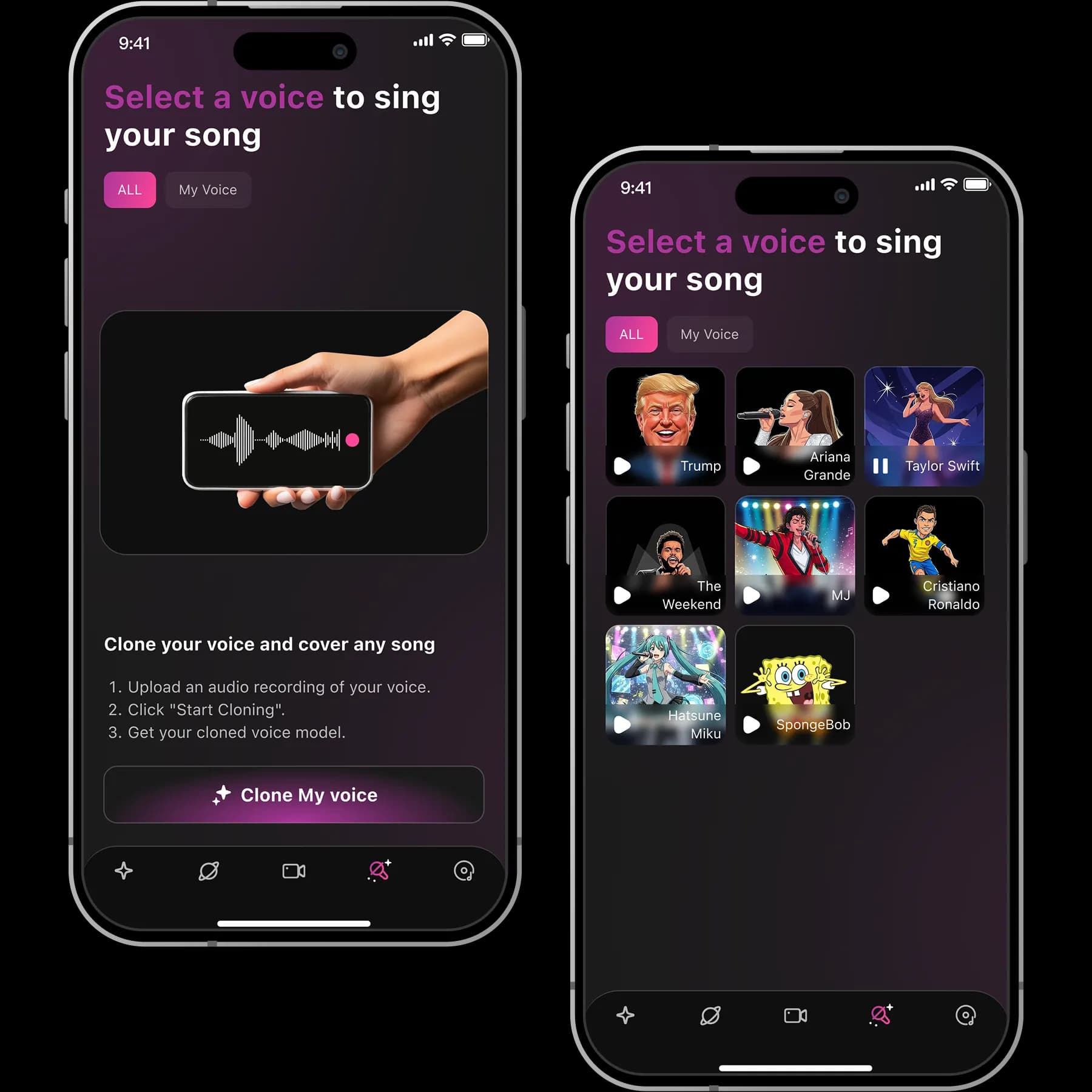 Sing along with a wide range of characters for endless fun