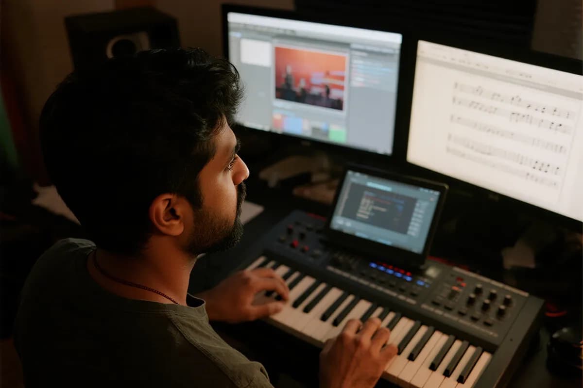 AI film music generator for YouTube films web series